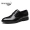 鳄鱼恤皮鞋男士商务正装系带休闲鞋英伦风结婚鞋男鞋简约鞋子潮流_2 黑色 39