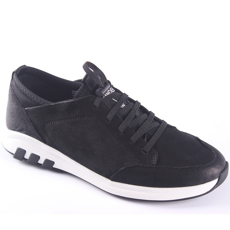 老爷车男鞋正品2017秋季新款真皮软底软面青年运动休闲鞋228 黑色 43码