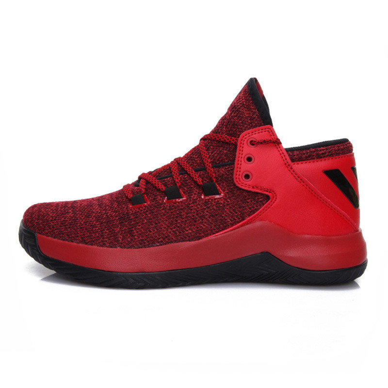 ADIDAS阿迪达斯运动鞋2018新款男鞋罗斯耐磨防滑实战篮球鞋BB8199 浅猩红/1号黑色/浅猩红 42