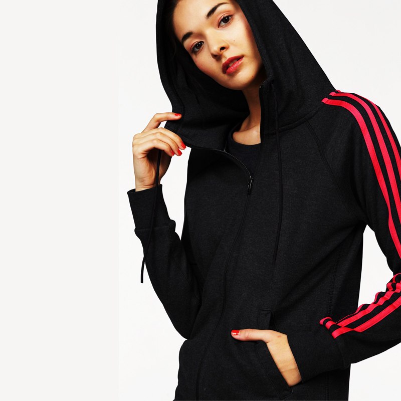 阿迪达斯女装夹克外套新款休闲连帽针织运动服S99193 XL 默认颜色
