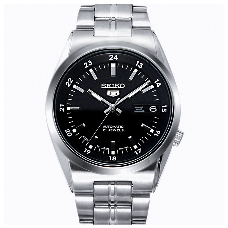 seiko精工日本原装5号手表男士全自动机械表休闲防水男表snk567j1snk