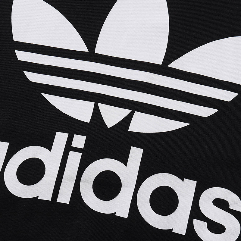 adidas阿迪达斯三叶草大logo女子长袖卫衣春秋新款运动服ce2408 黑色