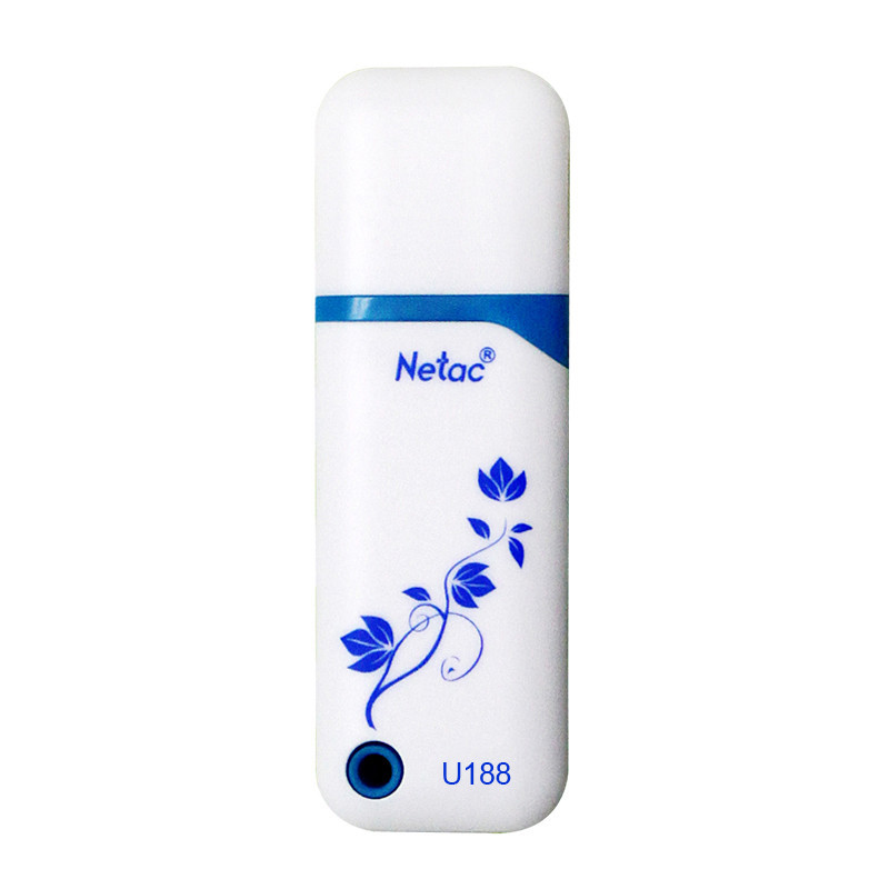 朗科(Netac)U盘16G U188青花16G优盘 创意个性盖帽 礼品定制