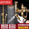 仿古花洒套装全铜水龙头欧式全铜仿古花洒淋浴复古水龙头8038定制 麻花E3款