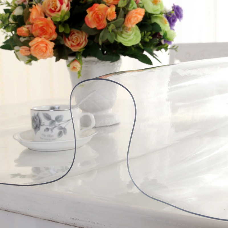 餐桌布PVC桌布防水防油透明台布桌垫水晶板茶几垫水晶垫_2 70*120cm 透明1.5mm厚