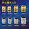 洋子（YangZi）全铜外丝直接双外丝对丝铜接头4分6分1寸内接不锈钢水管加厚配件_1 4分加厚（304不锈钢45克）