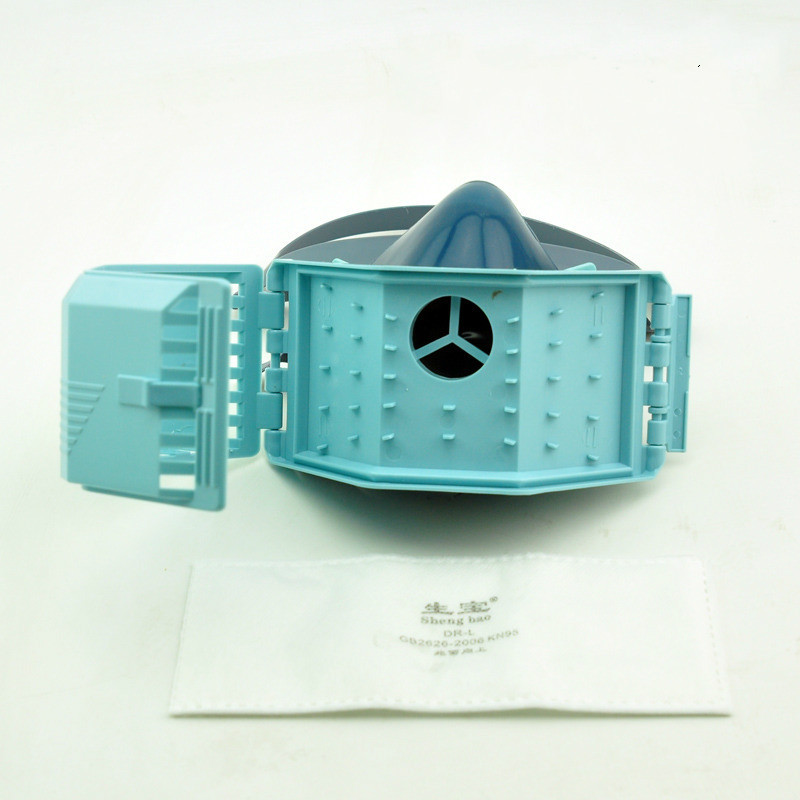 洋子（YangZi）硅胶防尘口罩工业粉尘打磨电焊石灰煤矿水泥装修可清洗易呼吸 生宝硅胶口罩+20片活性炭棉