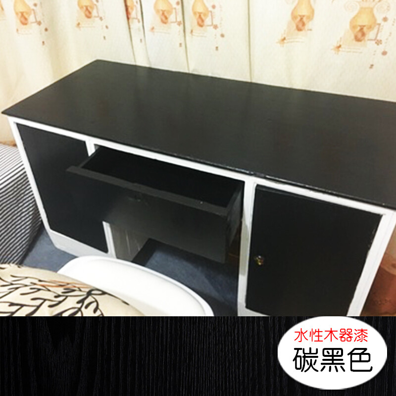 洋子（YangZi）掘优水性木器漆仿古木纹漆做旧红木白色家具翻新油漆复古透明清漆_1 碳黑