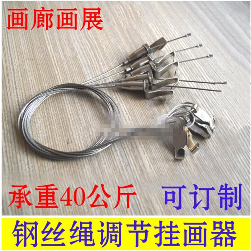 洋子（YangZi）挂画器挂画线钢丝吊绳吊画钢丝绳挂画吊钩油画挂钩展览 按压钩：2米单钩