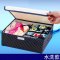 简约创意24格大号布艺内衣收纳盒有盖内裤袜子居家收纳储物箱储物盒抽屉收纳箱生活日用家用收纳_1 水洗款13格蓝点