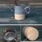 日式冰裂釉创意复古马克杯大容量简约陶瓷杯牛奶咖啡杯情侣水杯子多款多色创意生活日用家居器皿水 方格款A13
