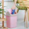 家用摇盖垃圾桶宿舍厨房带盖尿布专用拉圾篓有盖卫生间创意简约大_1 摇盖垃圾桶/米色小号10L