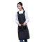 围裙韩版餐厅酒店工作服可爱时尚服务员厨房围腰围裙定制LOGO WA-藏青色围裙