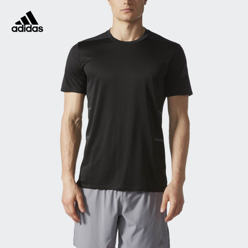 adidas阿迪达斯跑步男子跑步短袖T恤-BK0277 L 如图