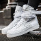 NikeSFAF1男子AirForce1纯白高帮休闲板鞋903270-100 白/白 44