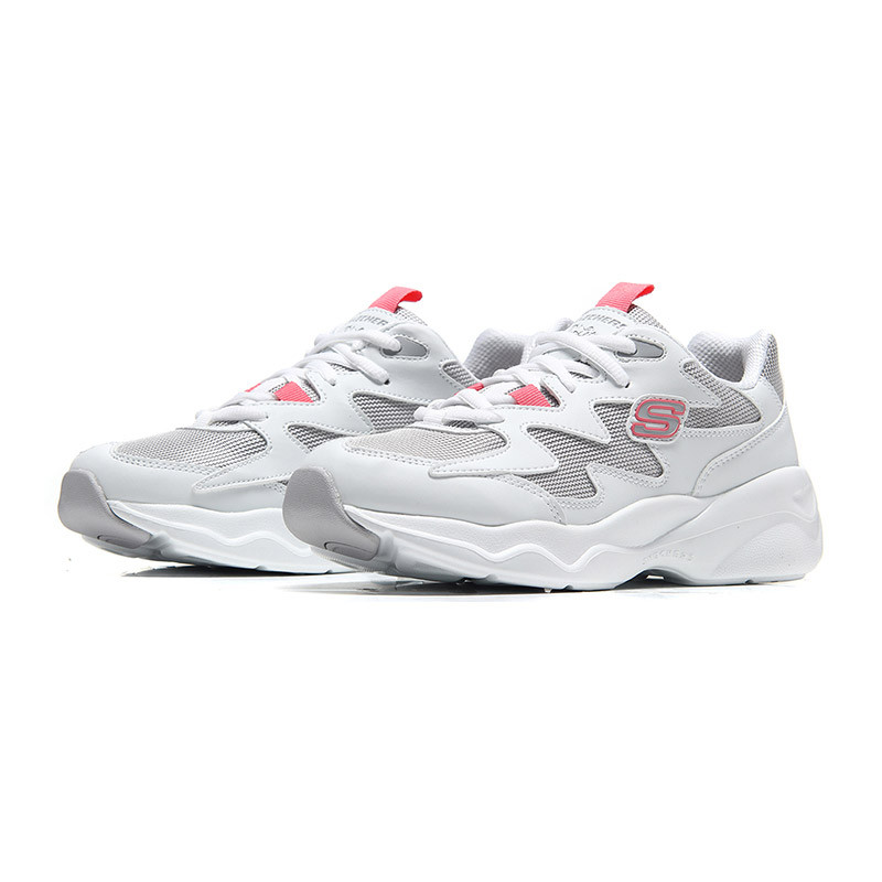 Skechers斯凯奇女鞋休闲鞋2018新款D‘lites时尚熊猫鞋88888105 88888105/WGRY白色+灰色 38.5码