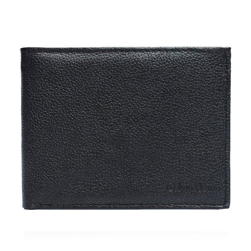 卡尔文·克莱恩(Calvin Klein) CK男士短款对折牛皮卡夹皮夹钱包 79374 黑色