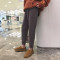 18款式2018春季新款休闲裤子男学生韩版加绒加厚潮流百搭宽松修身小脚裤 2XL 黑色
