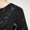 HLA海澜之家撞色黑白花纹卫衣2018春季新品舒适柔软长袖男士卫衣HNZWJ1E010A 170/88A/M 黑色花纹10