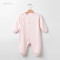 人之初春装婴儿衣服纯棉连体衣0-3-6-12个月男女宝宝爬爬服长袖哈衣 90cm 粉红色