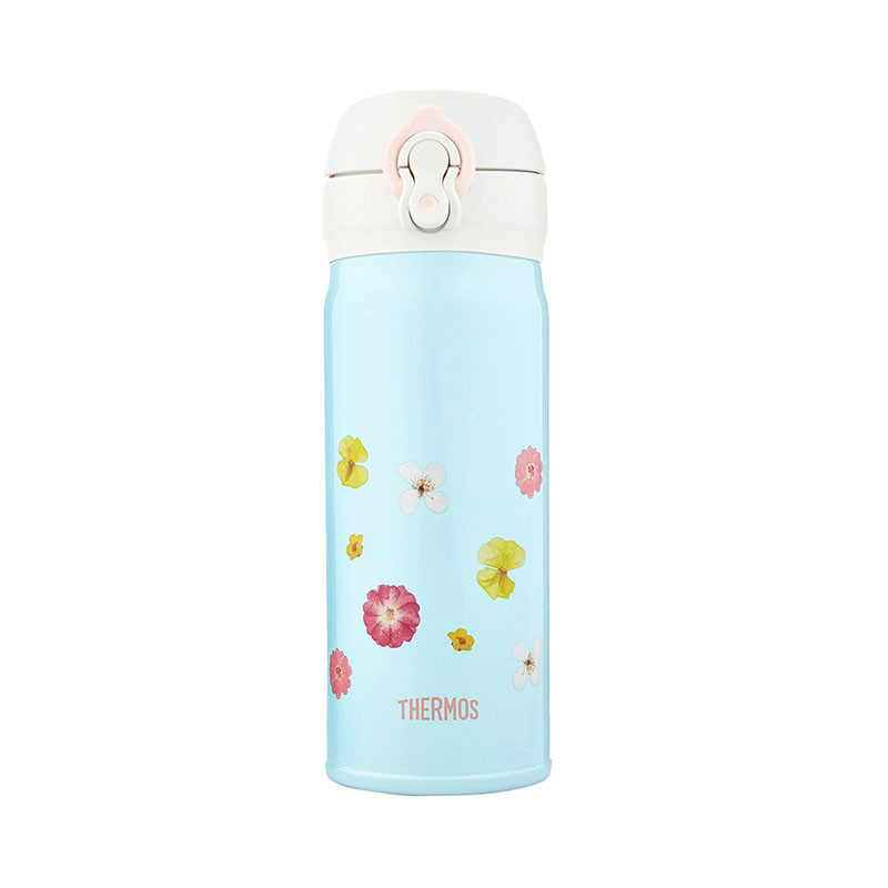 THERMOS膳魔师 保温杯 真空不锈钢 JNL-402-P-B 蓝色小花 400ml