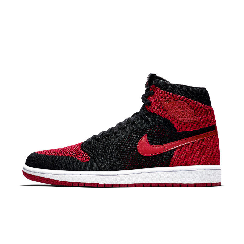 耐克耐克AIRJORDAN1RETROHIFLYKNIT复刻男子运动鞋919704 黑红919704-001 42.5