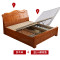 千喜凡品雅居 床 实木床现代简约中式双人床1.8米/1.5米单人床卧室高箱储物床婚床 1.5米高箱结构+棕垫