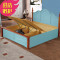 地中海双人床1.8米美式乡村实木床1.5m高箱床田园床卧室成套家具DF #FFCCFF