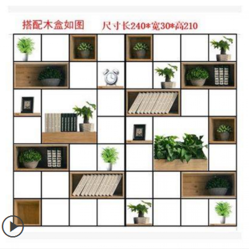铁艺实木工业风展示架置物架落地架子客厅隔断复古美式loft书架 套餐5.送货到楼下