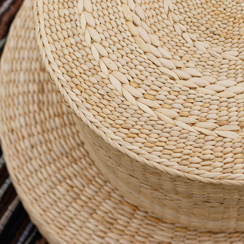 手工编织天然蒲草编坐垫打坐瑜伽垫榻榻米地垫坐垫_1 直径60cm厚度1.