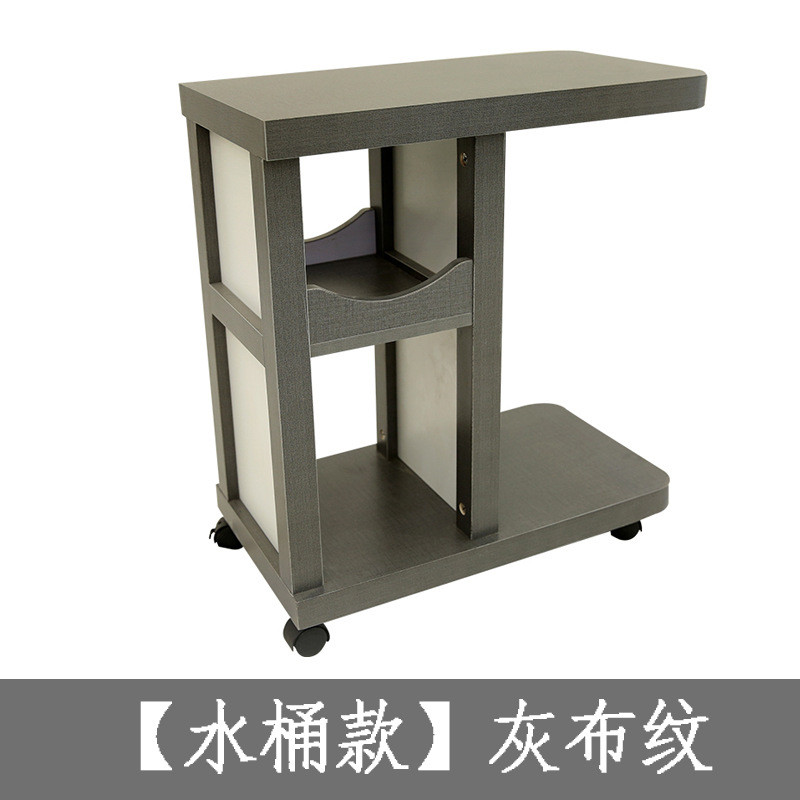 神州行EASYOWN 沙发边几可移动茶几简约客厅边几 饮水机架功夫茶桌角几创意边桌 水桶款灰色