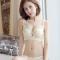18款式性感蕾丝聚拢小胸罩少女士本命年结婚红色无钢圈文胸内衣套装_7 85B 米白色