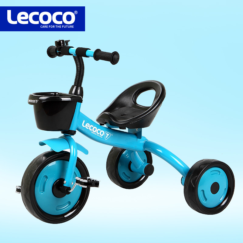 lecoco乐卡儿童三轮车脚踏车 宝宝玩具孩子童车2-5岁自行车免充气