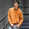 18款式春季男装日系个性拼接圆领卫衣青年复古宽松休闲套头上衣潮 XXL 黄色