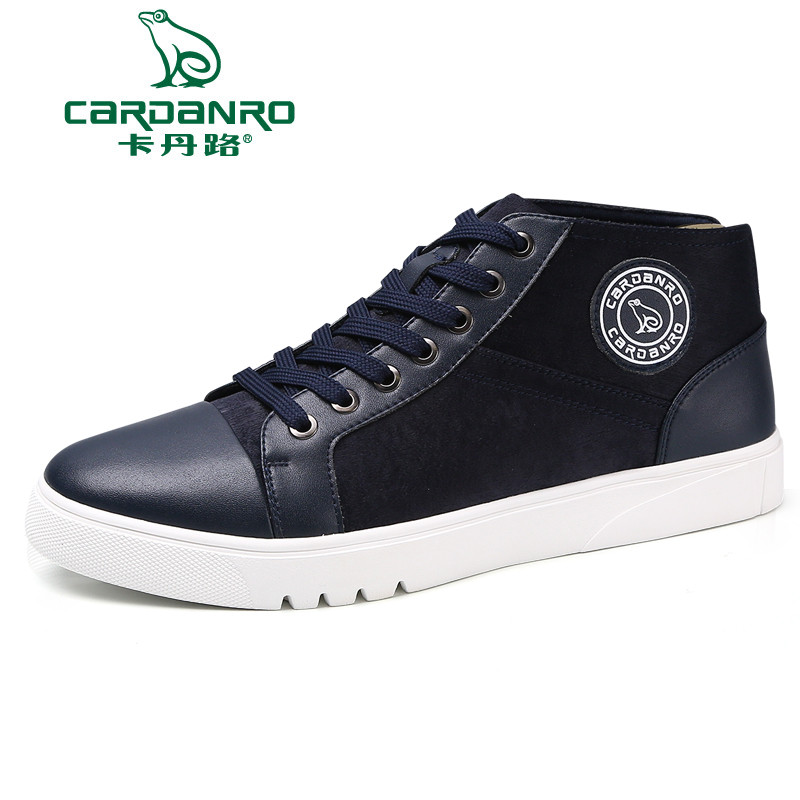 Cardanro/卡丹路流行男鞋高帮运动休闲鞋舒适潮鞋 蓝色-DD91100560 40
