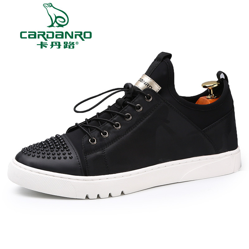 Cardanro/卡丹路流行男鞋高帮运动休闲鞋舒适潮鞋 黑色-DD91100301 38