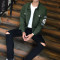 18款式秋季宽松牛仔外套男韩版潮流个性嘻哈白色牛仔衣褂学生帅气夹克男 L 三角形白色