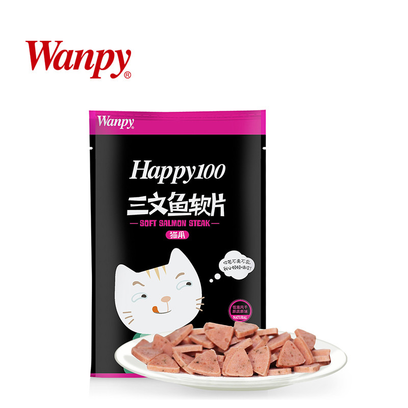 Happy100猫用三文鱼软片25g*12入