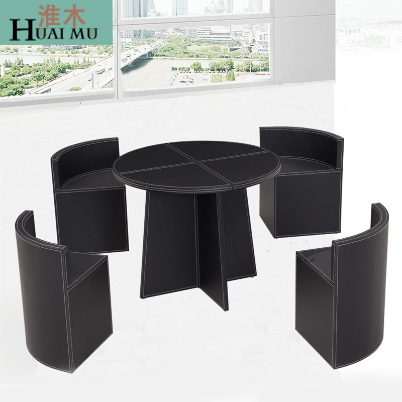 淮木（HUAIMU）大型会议桌全皮会议桌洽谈桌多人开会桌办公家具办公室家具黑色 默认颜色