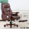 淮木（HUAIMU）实木办公椅子电脑椅老板椅大班椅头层牛皮家用休闲椅转椅棕色真皮带按摩带脚 黑色真皮带按摩带脚踏