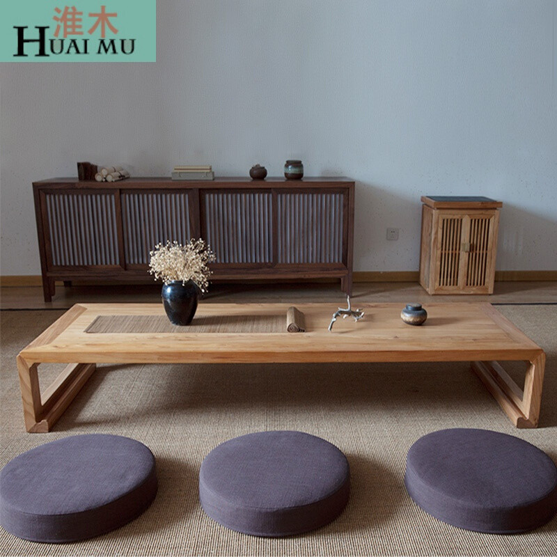 淮木（HUAIMU）家具新中式老榆木客厅炕几现代简约实木榻榻米炕桌小矮桌茶几 款式一