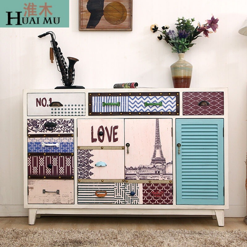 淮木（HUAIMU）美式复古实木鞋柜欧式大容量多层多功能鞋柜玄关厅储物鞋柜家具白色整装 白色