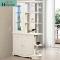 淮木（HUAIMU）欧式客厅双面隔断玄关厅柜斗柜酒柜间厅柜鞋柜隔断柜1.2米象牙白框_3 默认颜色