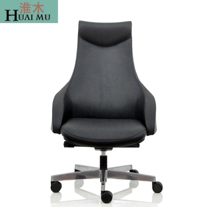 淮木（HUAIMU）办公椅牛皮椅大班椅人体工学椅老板椅电脑椅个性真皮椅子黄棕色(D款高背真 高背西皮