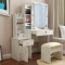 淮木（HUAIMU）梳妆台卧室梳妆台简约小户型现代化妆桌田园推拉简易化妆台翻盖组合三合一象 翻盖组合三合一象牙白