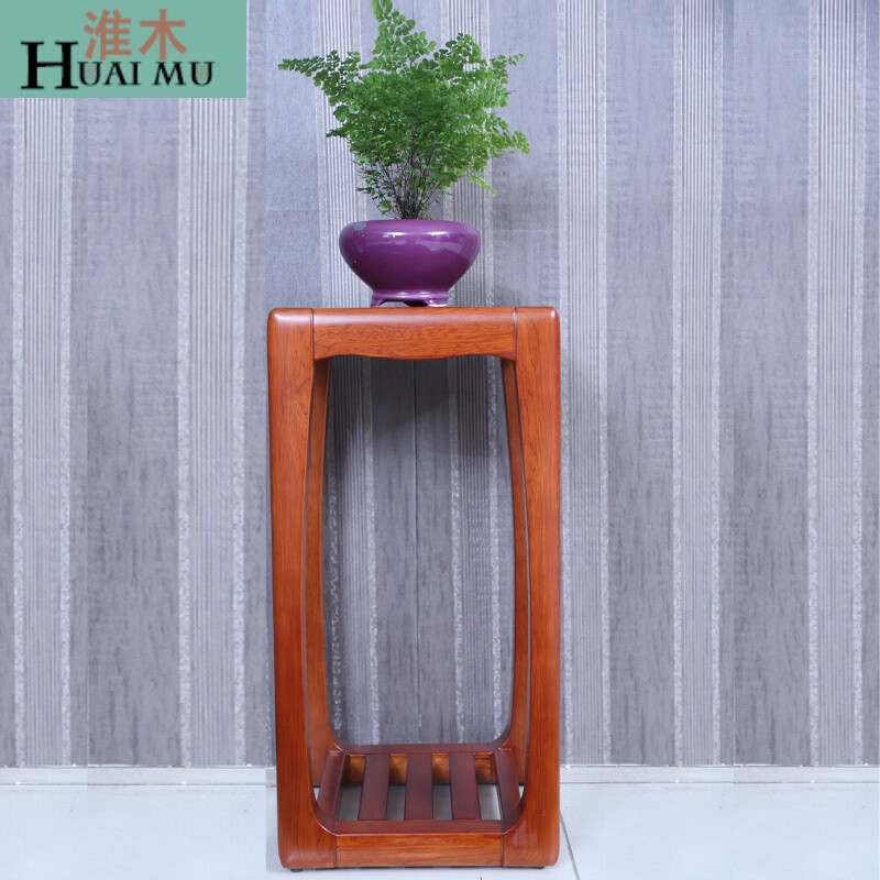 淮木（HUAIMU）海棠木花架实木花架现代新中式客厅花几书房花几 高花架