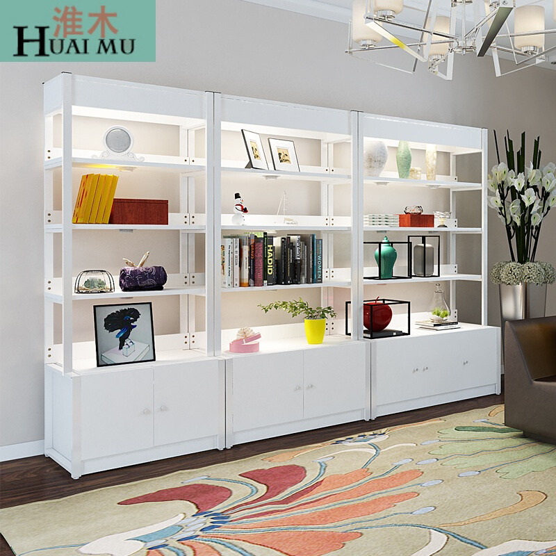 淮木（HUAIMU）货架货柜展示架隔断陈列柜家用置物架精品展柜化妆品展架书柜 100*40*192长宽高含柜五层