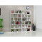 创意书柜学生书架简约现代落地客厅置物架简易组合收纳架 白色12个