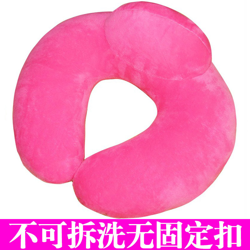u型枕头护颈枕护脖子颈椎枕卡通飞机脖枕旅行枕午睡枕u形保健靠枕_2 默认尺寸 玫红色特价款无礼物