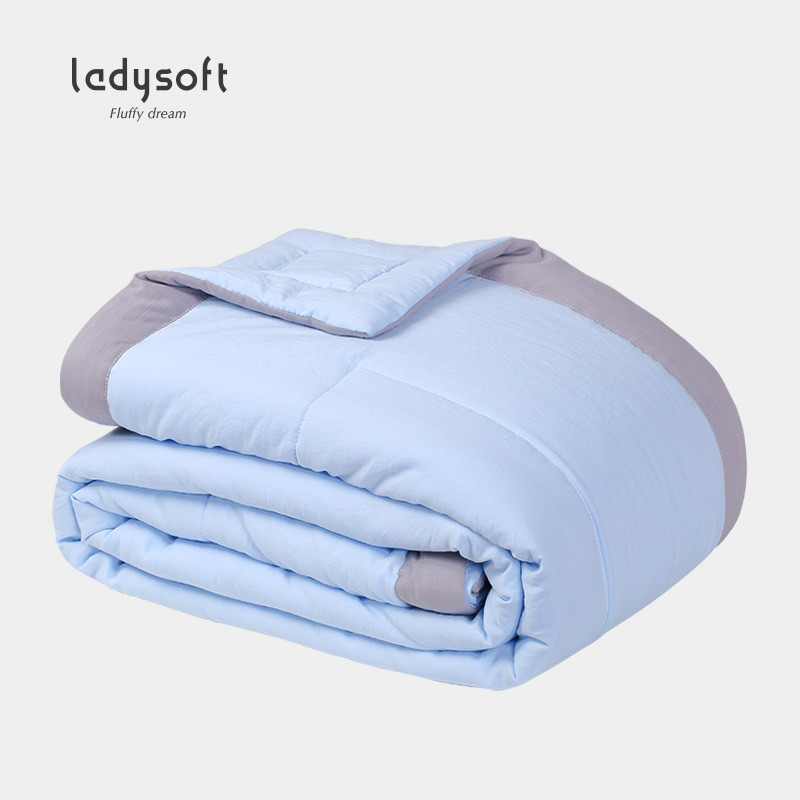 Ladysoft居家 春夏水洗夏凉被 空调被 180X200cm 180X200cm 天蓝色拼色